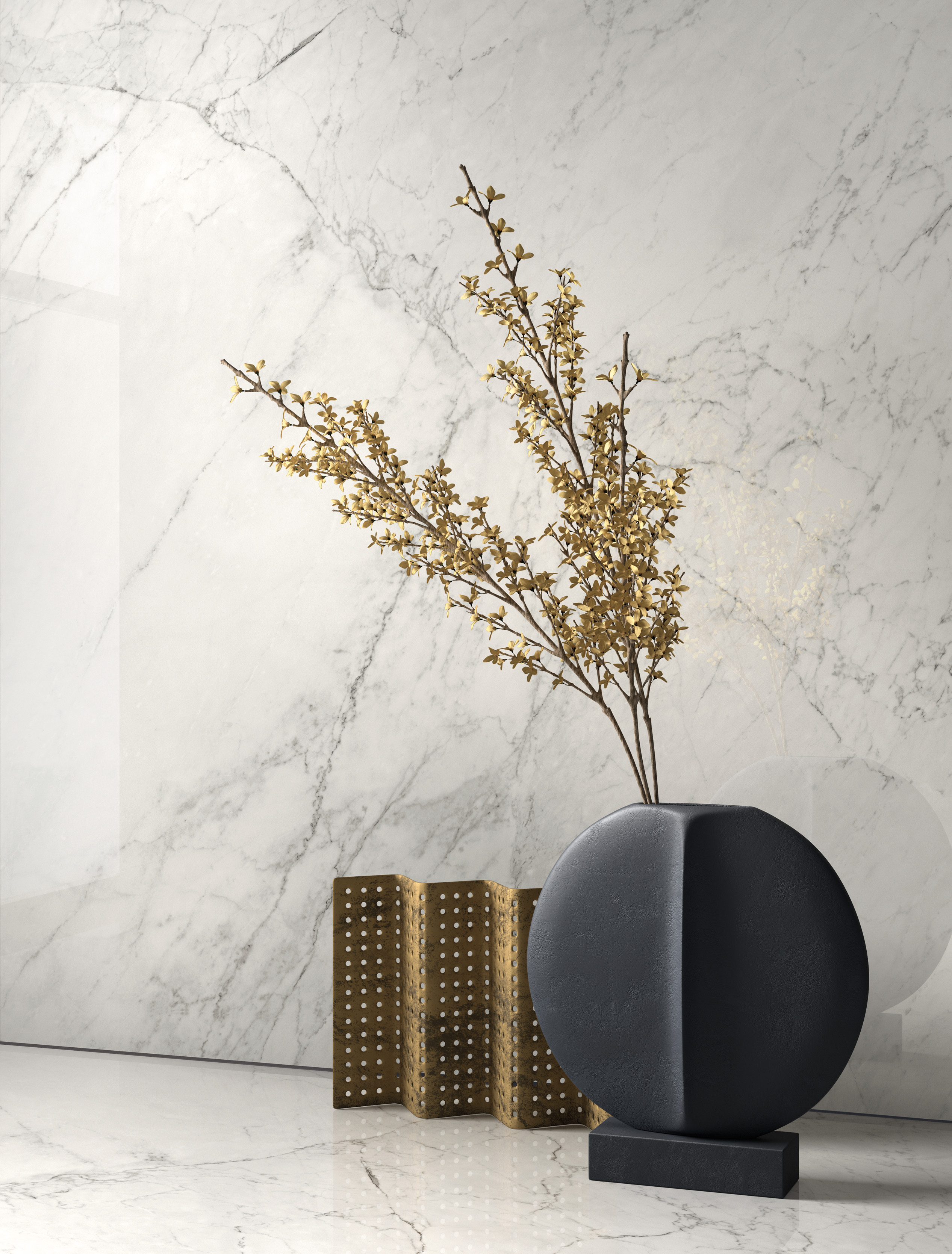 LaFaenza-Aesthetica-CalacattaExtraWhite-48x110-Roomscene LaFaenza-Aesthetica-CalacattaExtraWhite-48x110-Roomscene