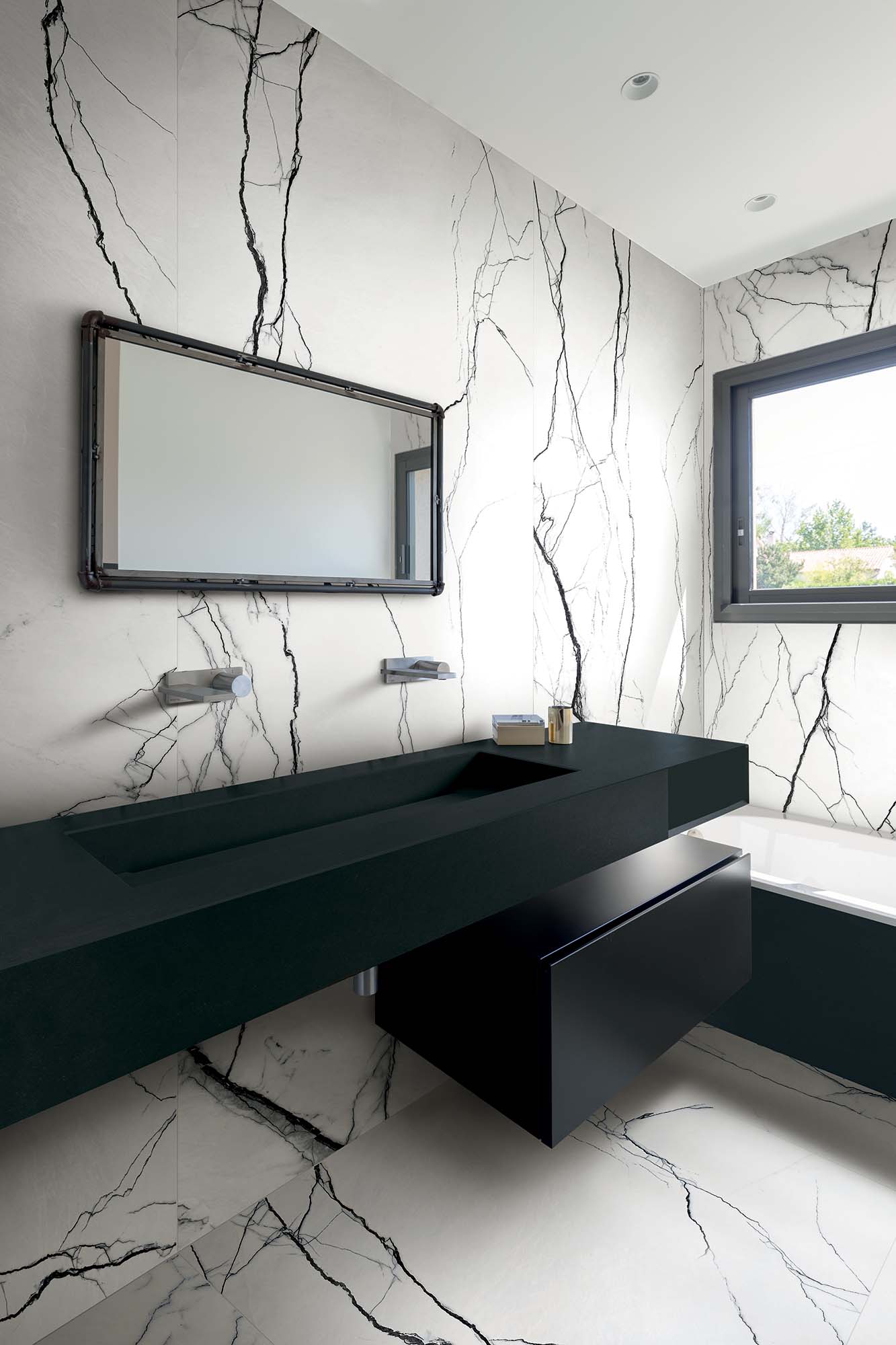Floor-Gres-Black-White-Marble-Breach-Matte-Roomscene Floor-Gres-Black-White-Marble-Breach-Matte-Roomscene