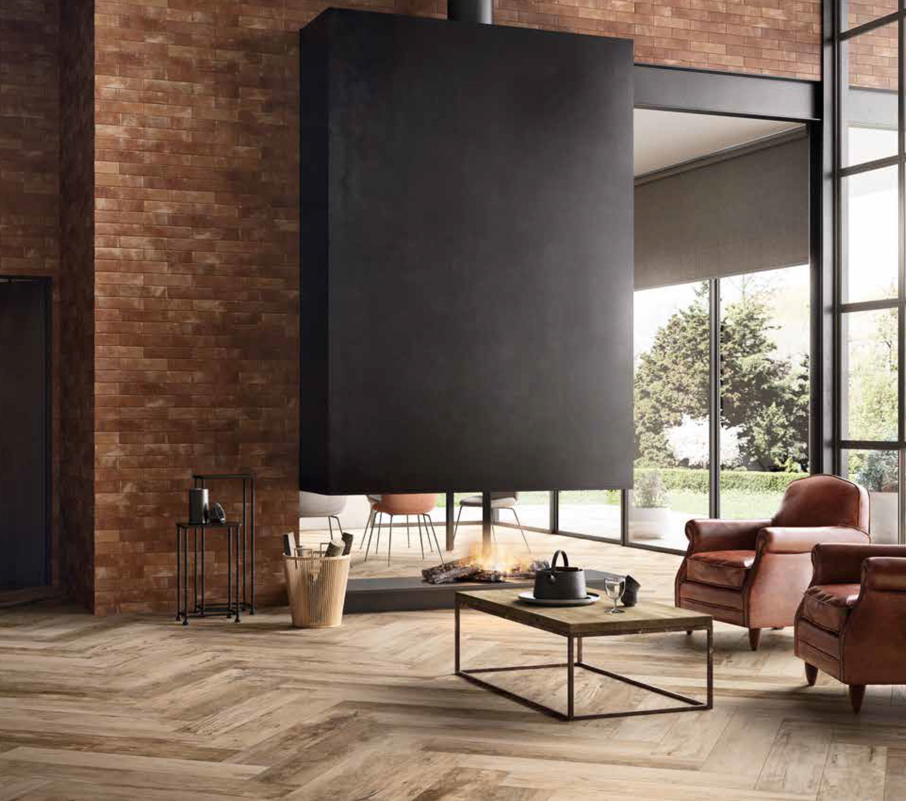 Landmark-Ceramics_Porcelain-Bricks_Brick-World-London_Red_3X12_Roomscene_2