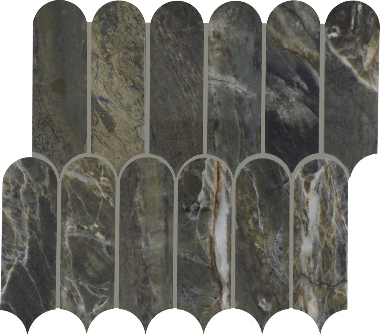 Marazzi-Editorial-EmeraldCavalli-2x5 FishScale-Mosaic