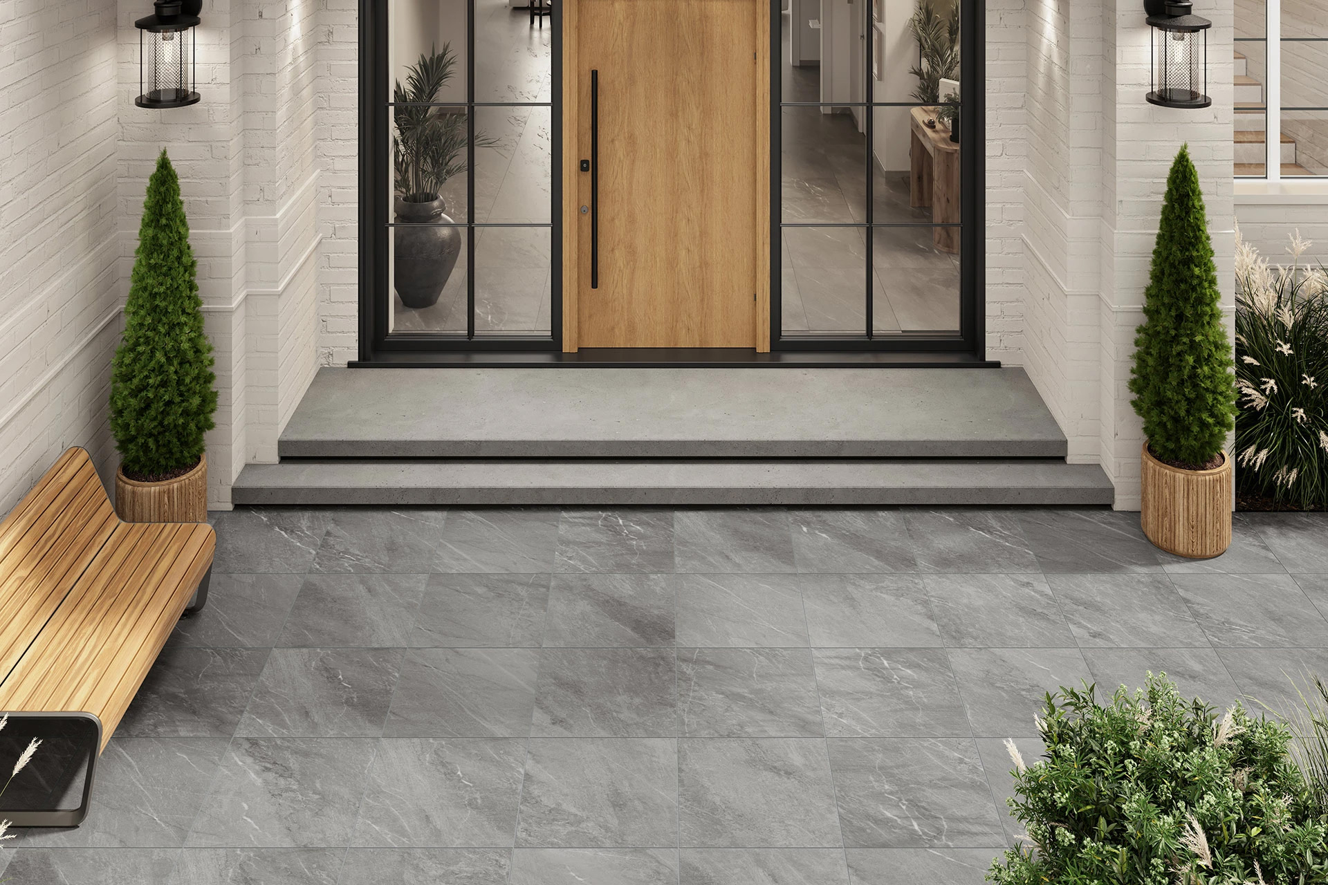 AtlasConcordeUSA_LegacyMarblestone_Steel_OutdoorPaver_24x24_Matte_Roomscene