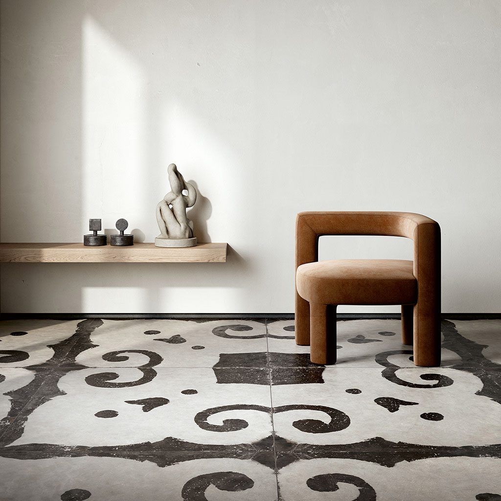 Fioranese-Riggiole-DecoXL-3-36X36-Matte-Rectified-Roomscene Fioranese-Riggiole-DecoXL-3-36X36-Matte-Rectified-Roomscene