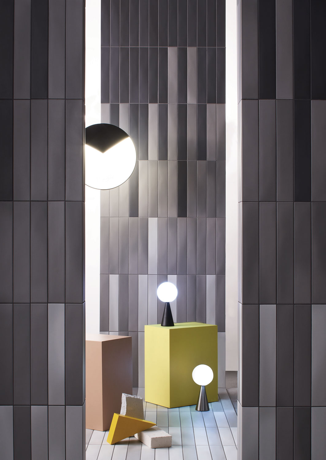 STP Sandia 3x15 Nero Fango Grigio Bianco Roomscene STP Sandia 3x15 Nero Fango Grigio Bianco Roomscene