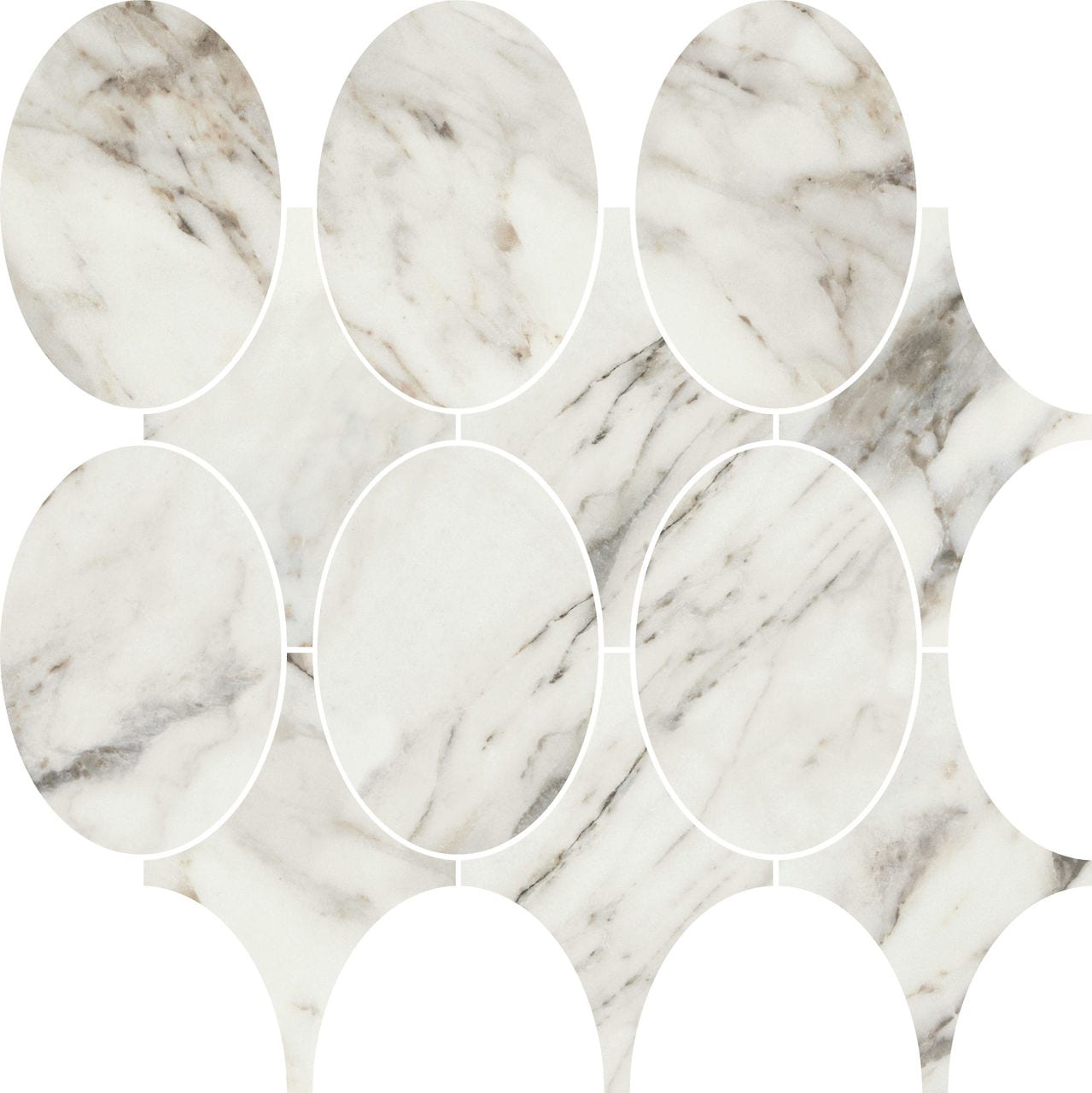 Marazzi-Savoir-Cafe-14X14-Oval Dot Mosaic