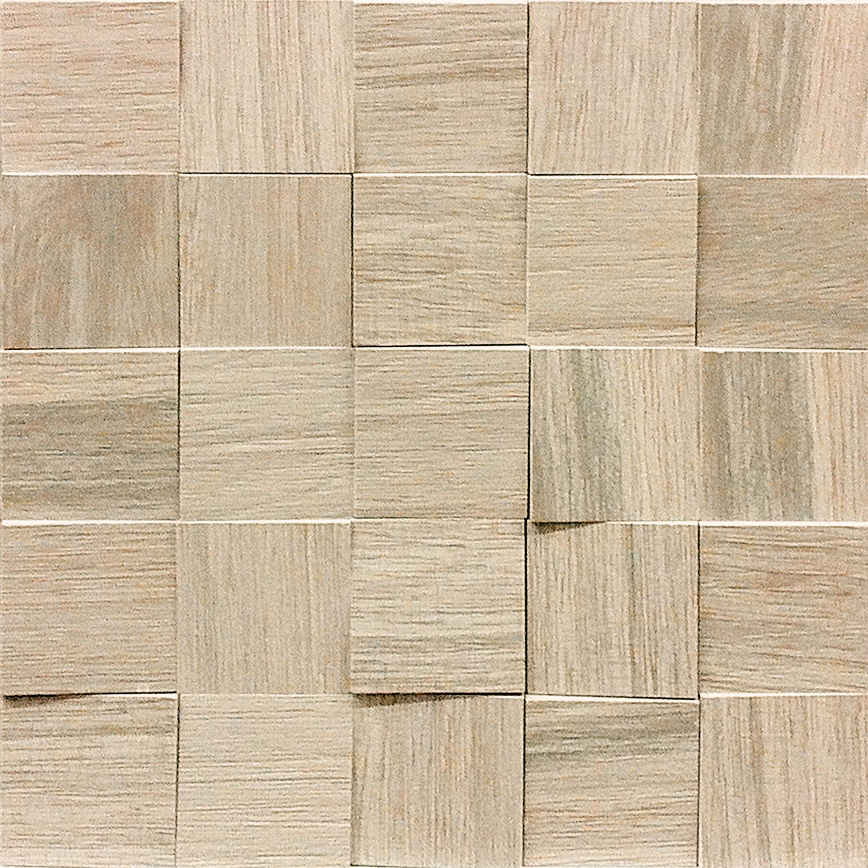 Casa Dolce Casa Wooden Tile Wooden Almond 2x2 3D Mosaic Casa Dolce Casa Wooden Tile Wooden Almond 2x2 3D Mosaic