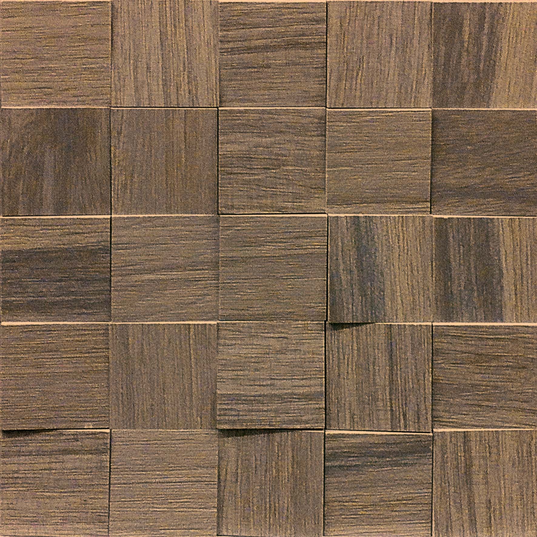 Casa Dolce Casa Wooden Tile Wooden Walnut 2x2 3D Mosaic Casa Dolce Casa Wooden Tile Wooden Walnut 2x2 3D Mosaic