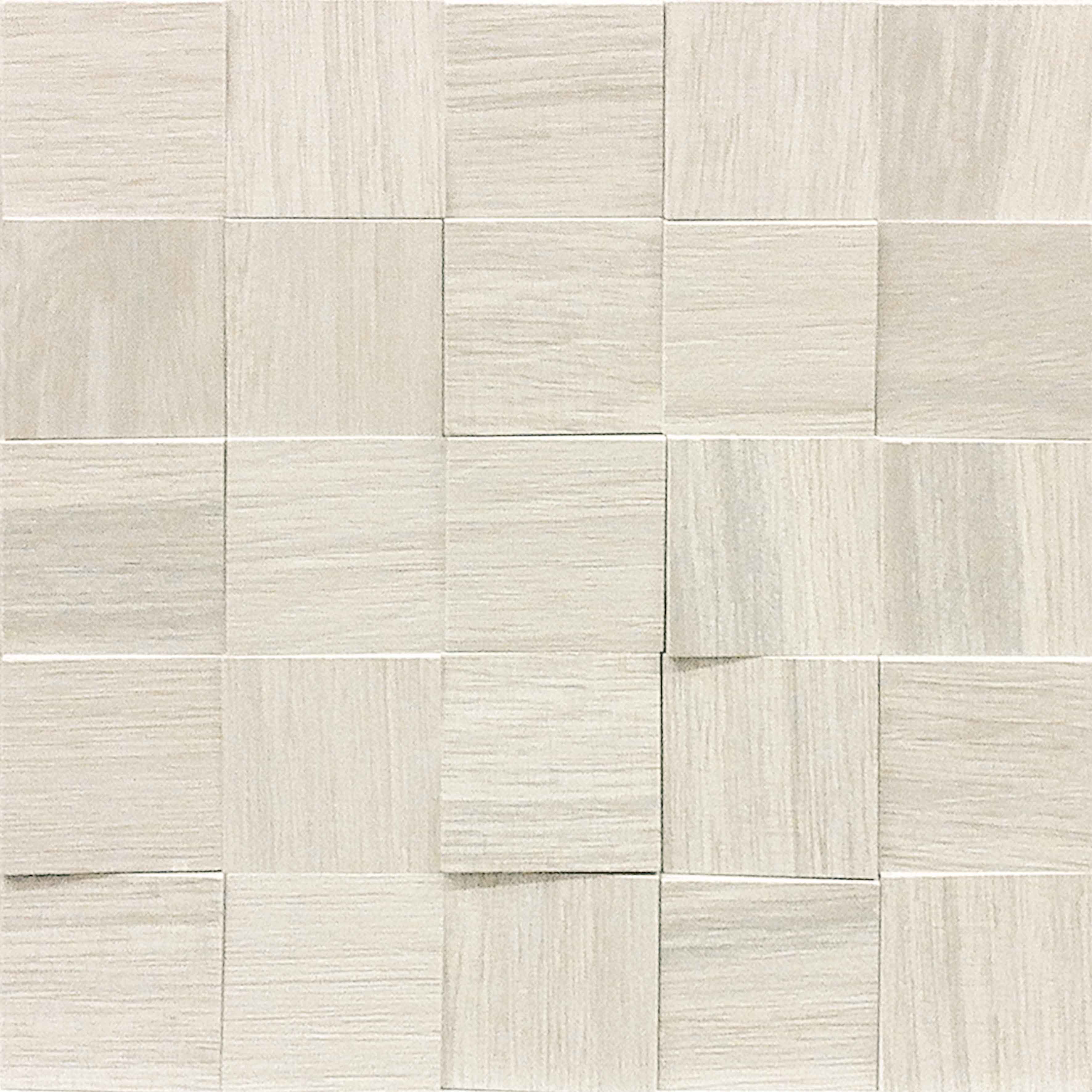Casa Dolce Casa Wooden Tile Wooden White 2x2 3D Mosaic