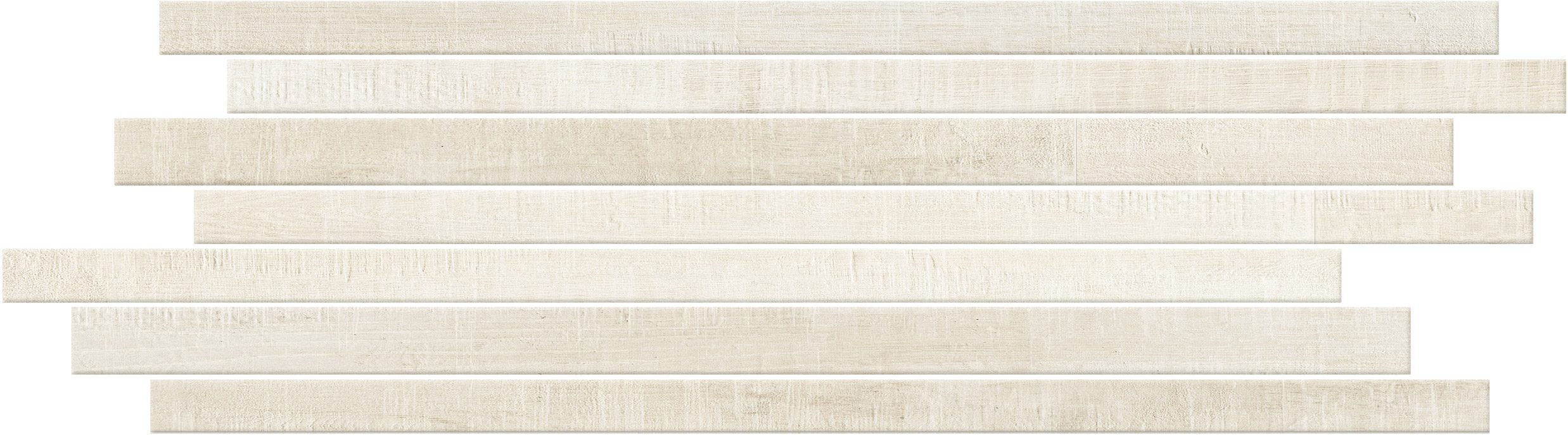 Casa Dolce Casa Wooden Tile Wooden White Listello Mosaic