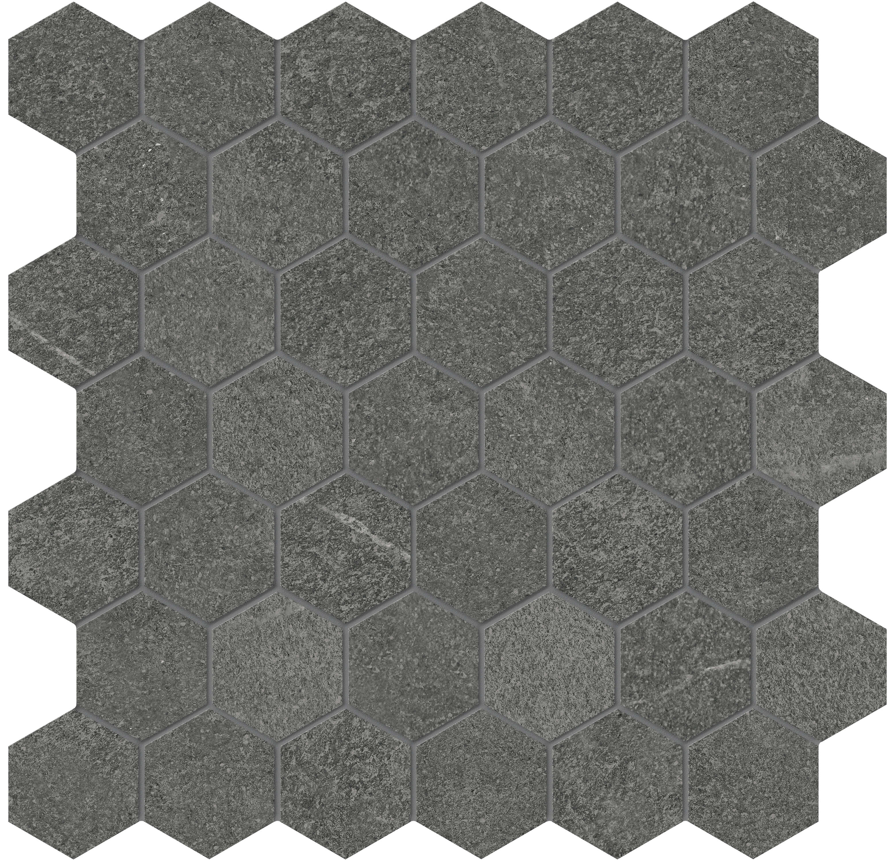 STP Grasten 2 inch Hexagon Mosaic Carbon