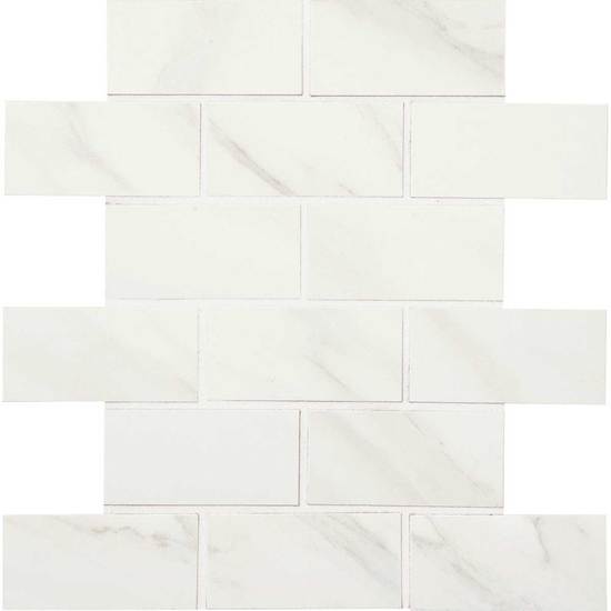 Mirasol Bianco Carrara Brick Mosaic